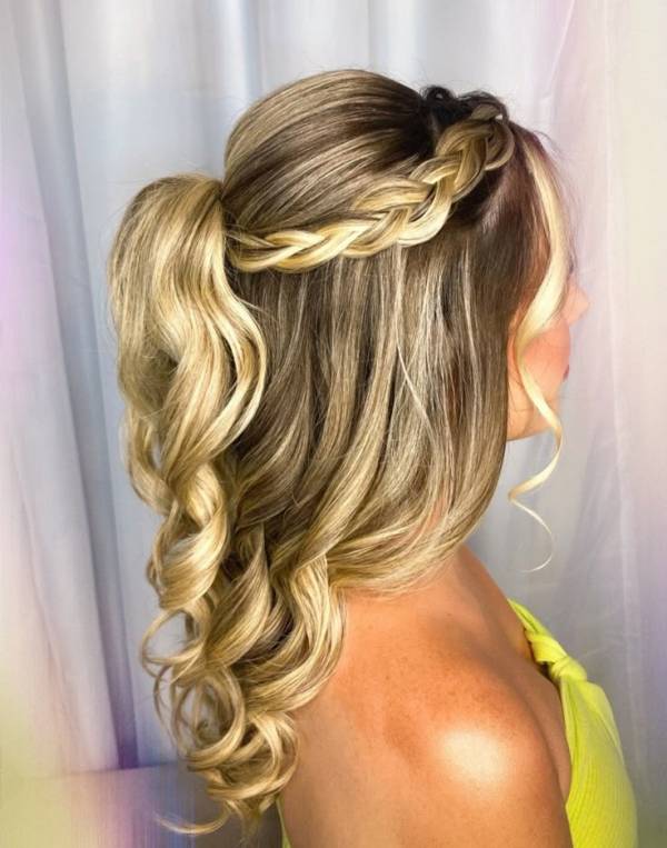 Penteado Semi Preso: 53 Ideias Incríveis Para Noivas, Madrinhas e ...